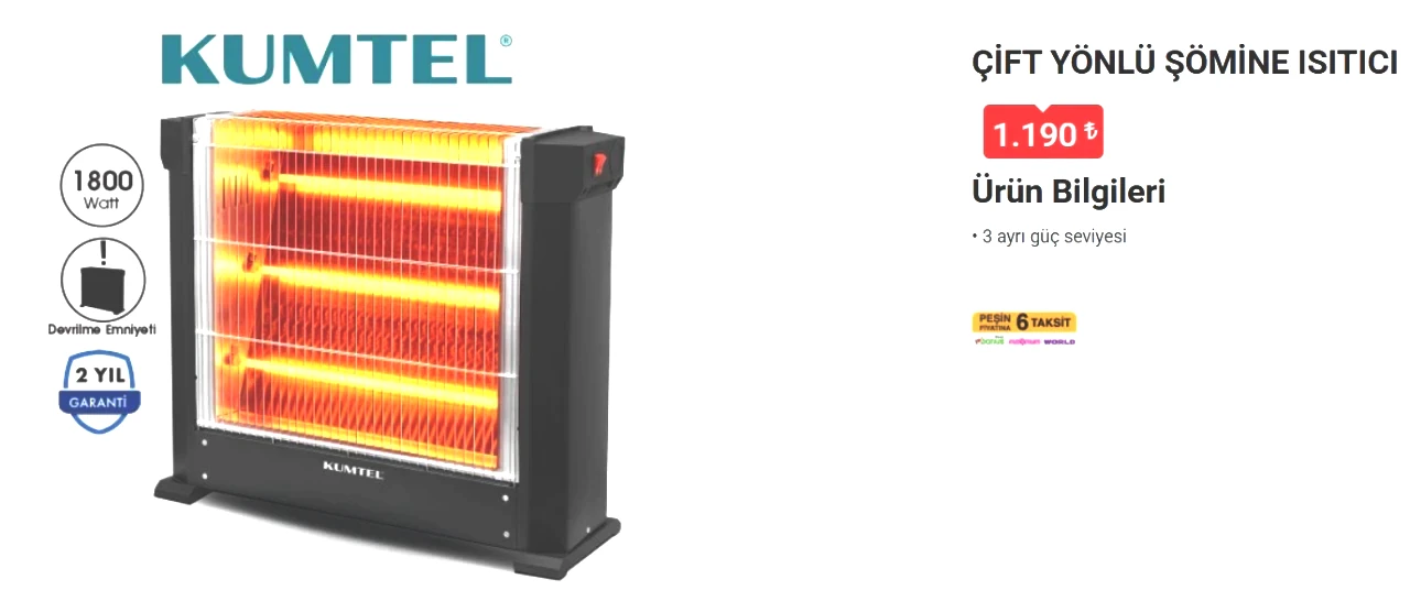 BİM market 12 Aralık 2025 Cuma aktüel ürünler kataloğu! BİM’e Çift Yönlü Şömine Isıtıcı geliyor! - Sayfa 1